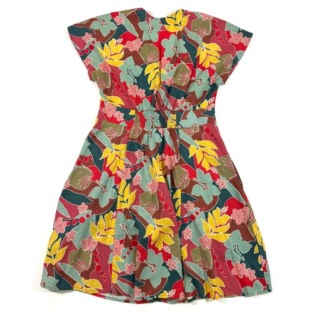 Marine Layer Camila Mini Dress Hibiscus Floral Size XS Hemp Blend - Picture 3 of 7